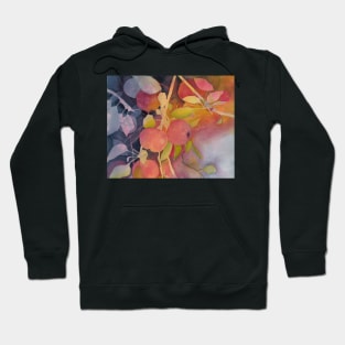 Autumn Apples Watercolor Horizontal Crop Hoodie